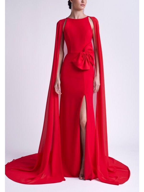 Halter Neck Side-Slit Gown