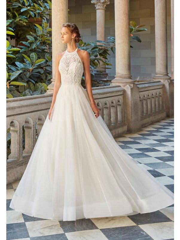 Halter Neck Princess Wedding Dress