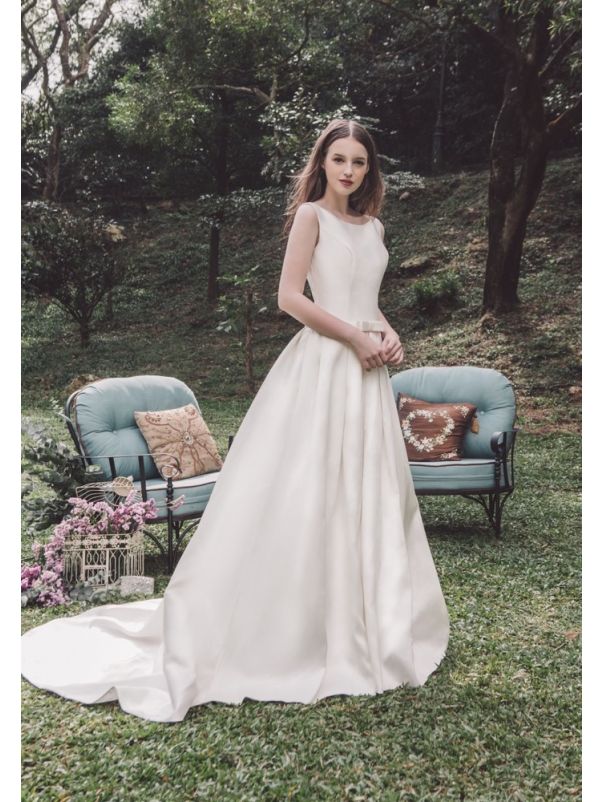 Mikado Wedding Dress With Low Back