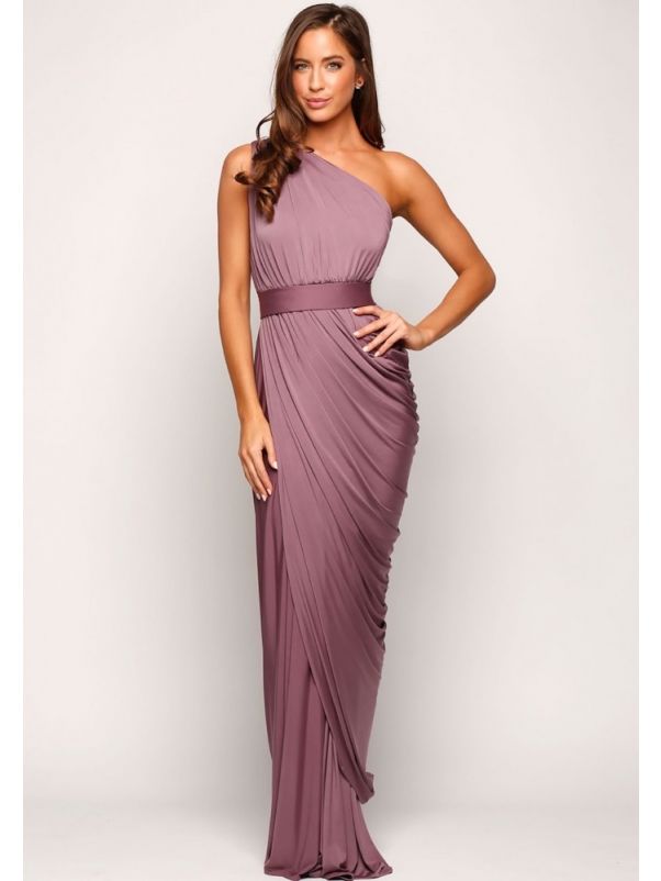 One-Shoulder Draped Bridesmaid Dress