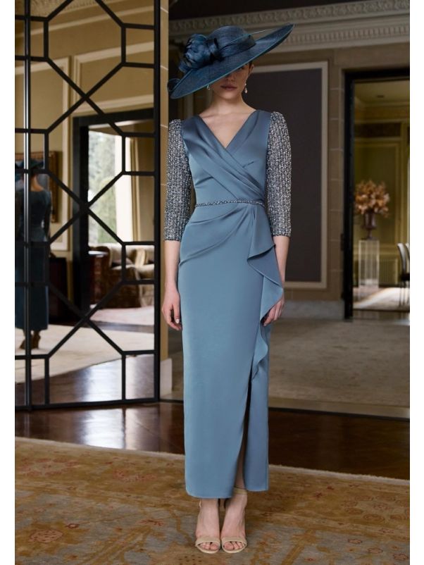 Draped Satin Gown