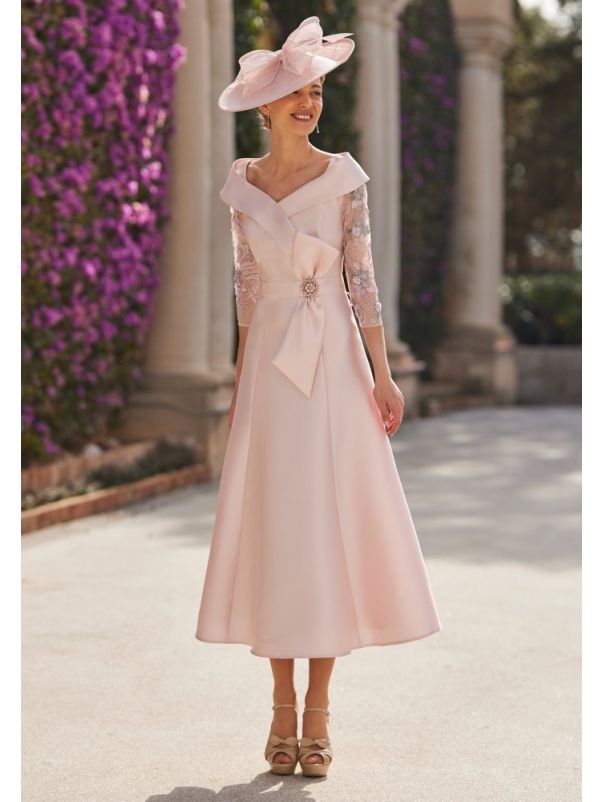 Mikado Midi Evening Dress