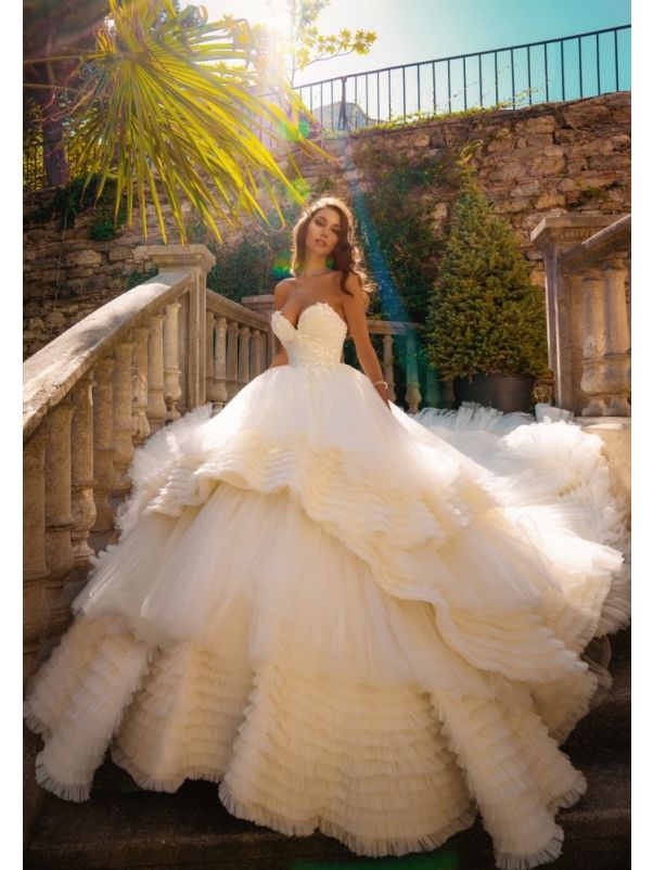 Ruffle Princess Wedding Dress