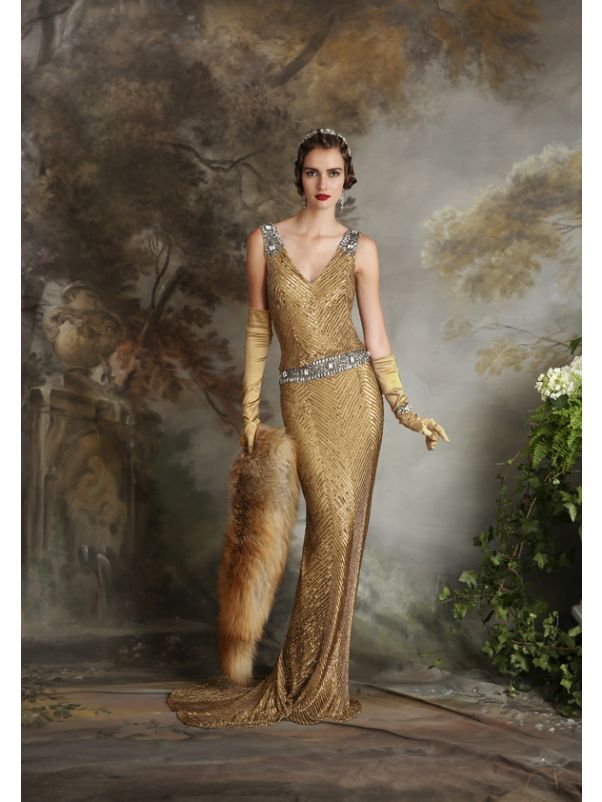 Embellished Sequined Gown