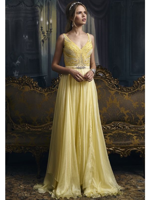 Beaded Chiffon Gown