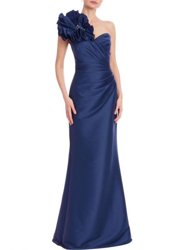 Draped Satin Gown