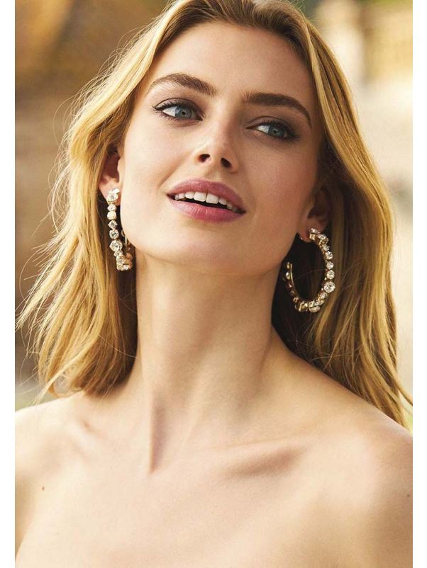 Diamente Bridal Hoop Earrings