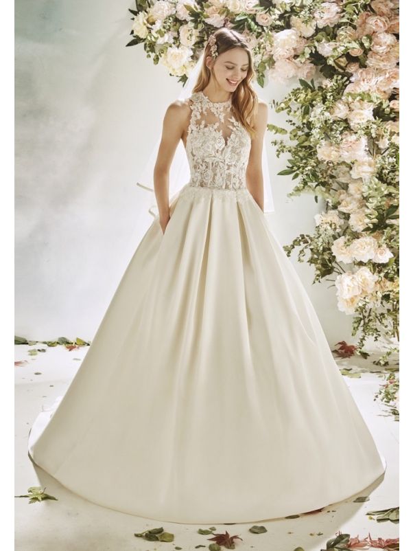 Beaded Mikado Ball Gown