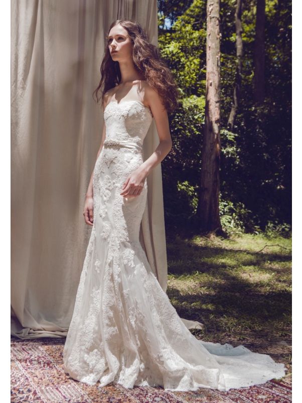Embroidered Lace Wedding Dress