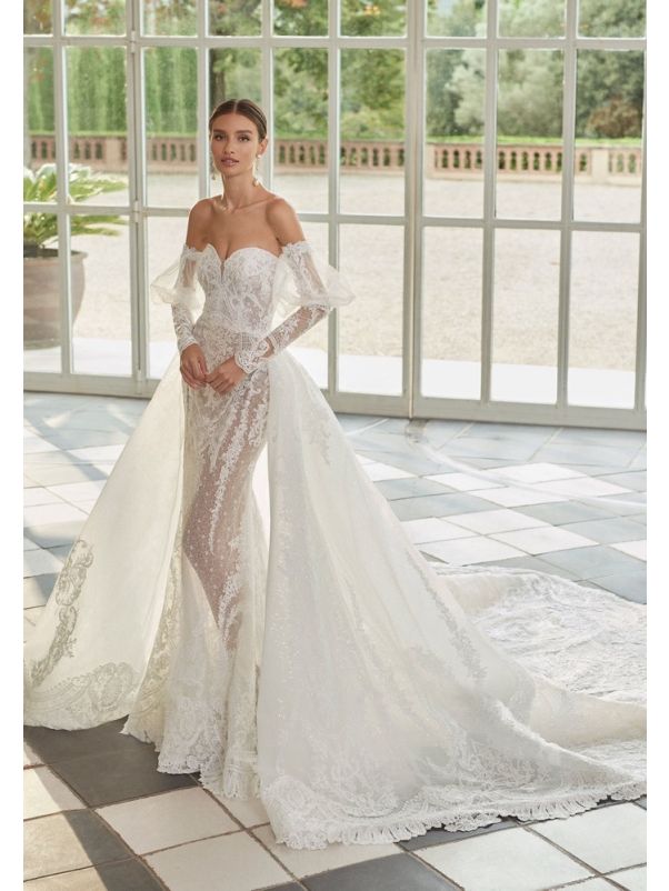 Beaded Lace Wedding Dress