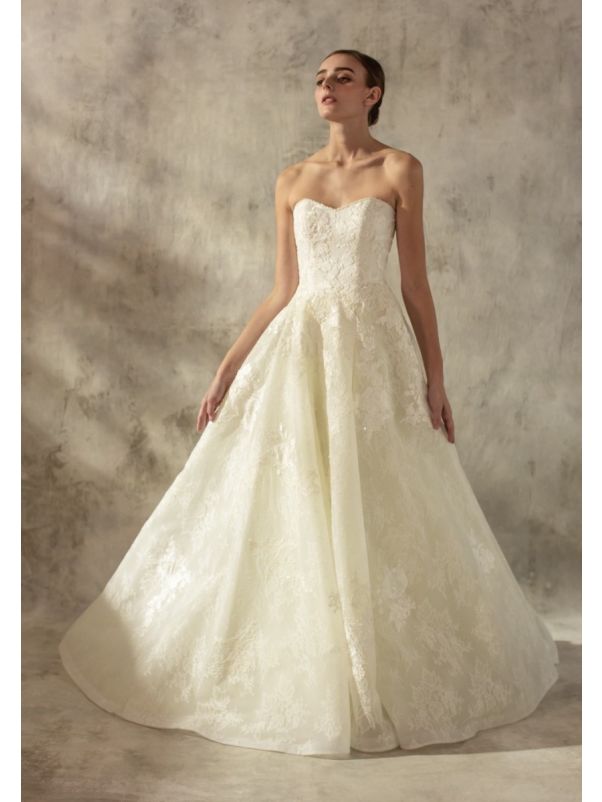 Beaded Lace Ball Gown