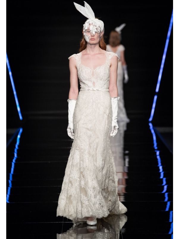 Lace Wedding Dress With Sheer Back