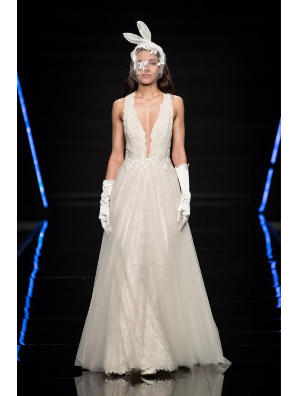 Sequined Tulle Wedding Dress