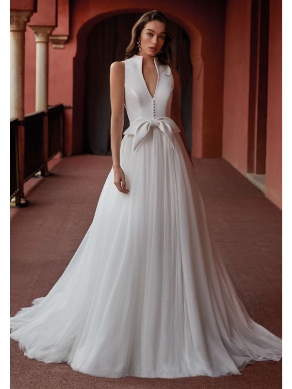 Tulle Ball Gown With Big Bow