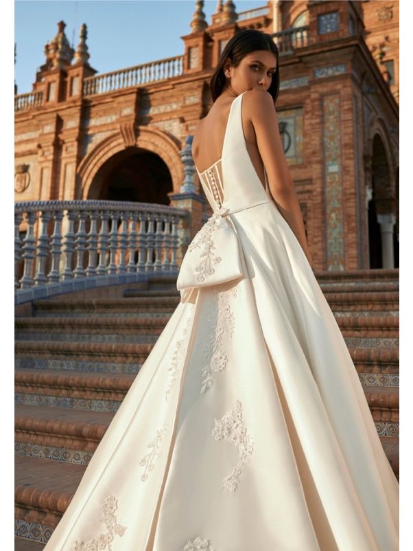 Mikado Wedding Dress With Low Back