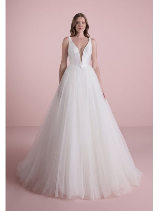 Basque Waist Wedding Dress