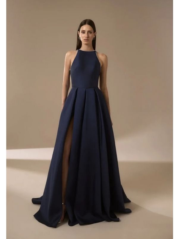 Beaded Crepe Gown