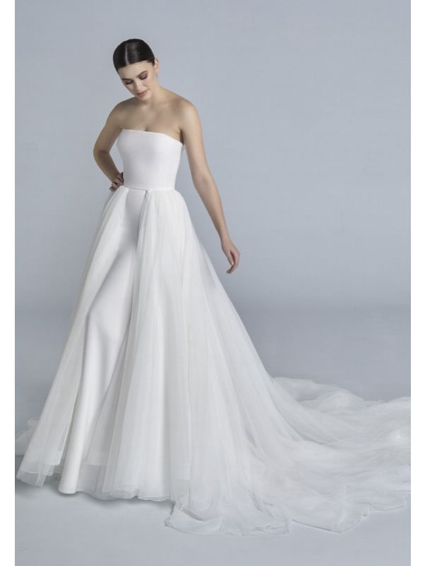 Long Train Tulle Overskirt