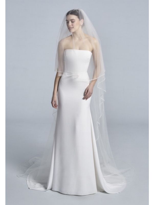 Beaded Long Wedding Veil