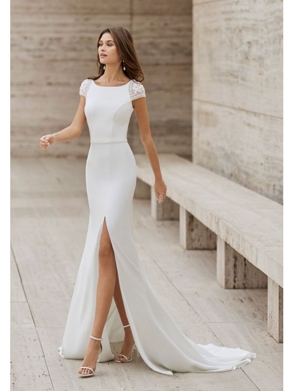 Beaded Backless Wedding Dress