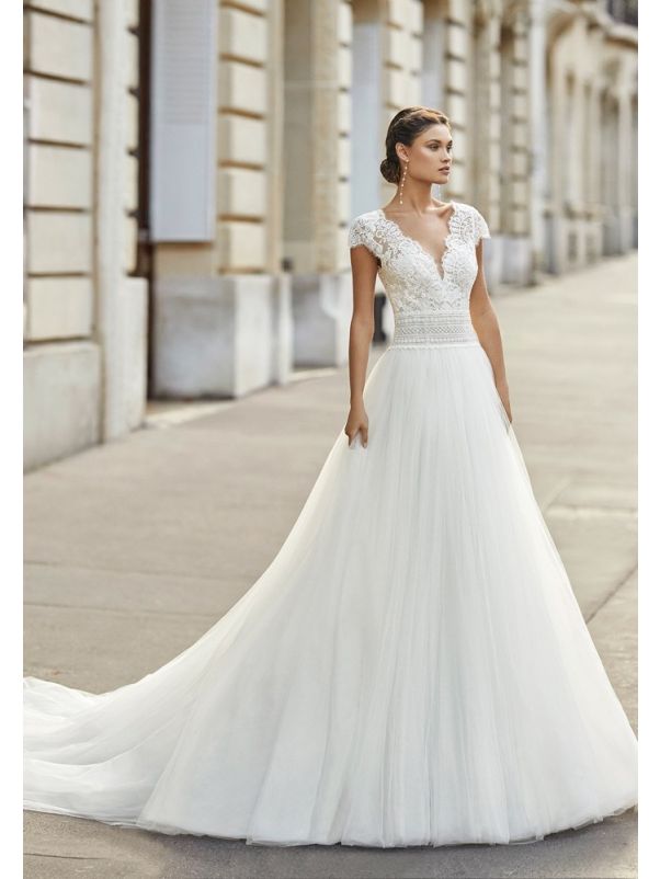 Illusion Back Wedding Dress