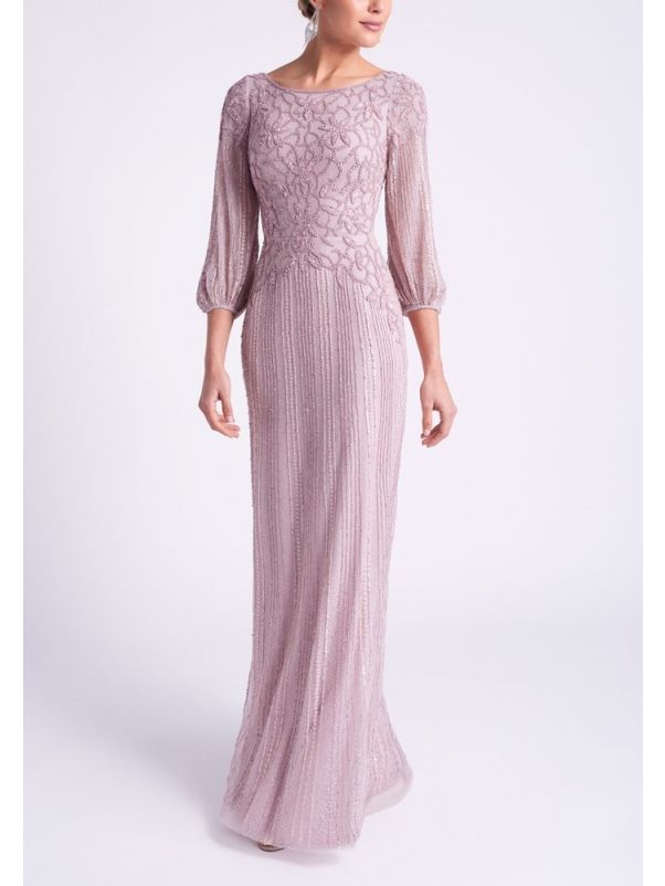 Beaded Backless Evening Gown