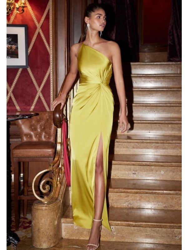 Draped Satin Gown