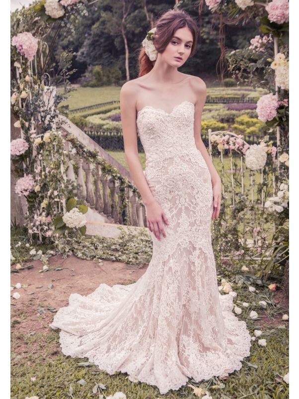 Beaded Lace Wedding Dress