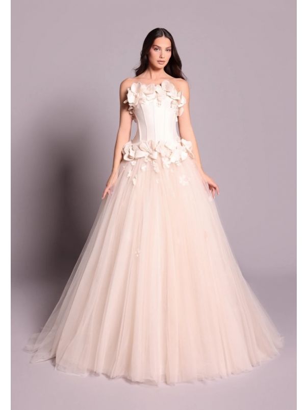 Floral Tulle Gown