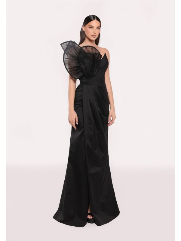 Draped Satin Gown