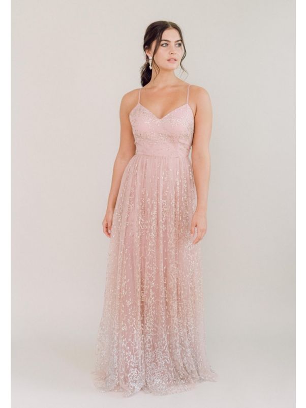 Beaded Tulle Bridesmaid Dress