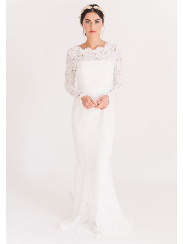 Long Sleeves Lace Wedding Dress