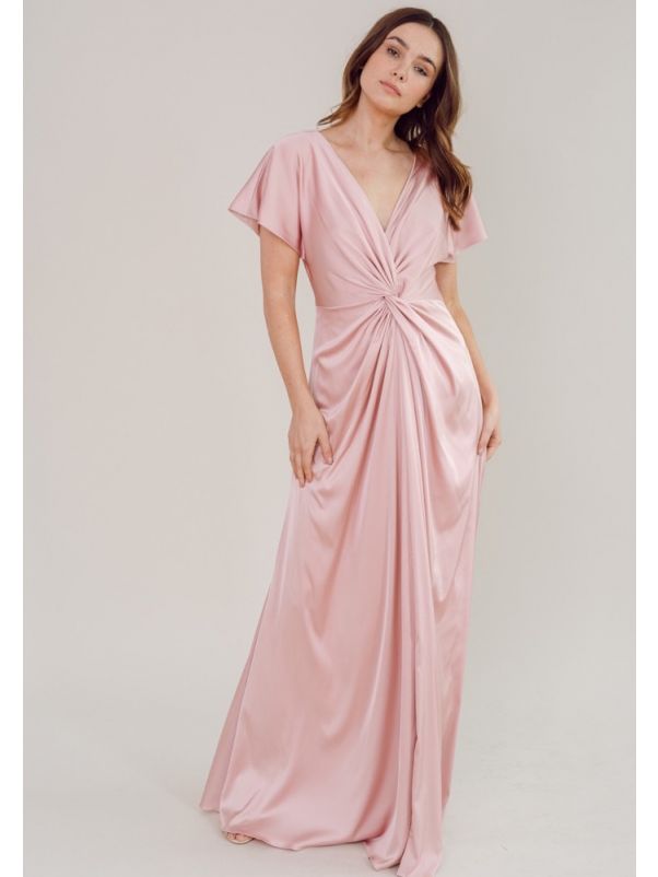 Draped Satin Bridesmaid Dress