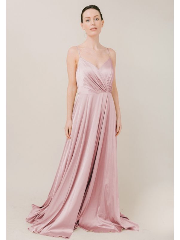 Draped Satin Bridesmaid Dress