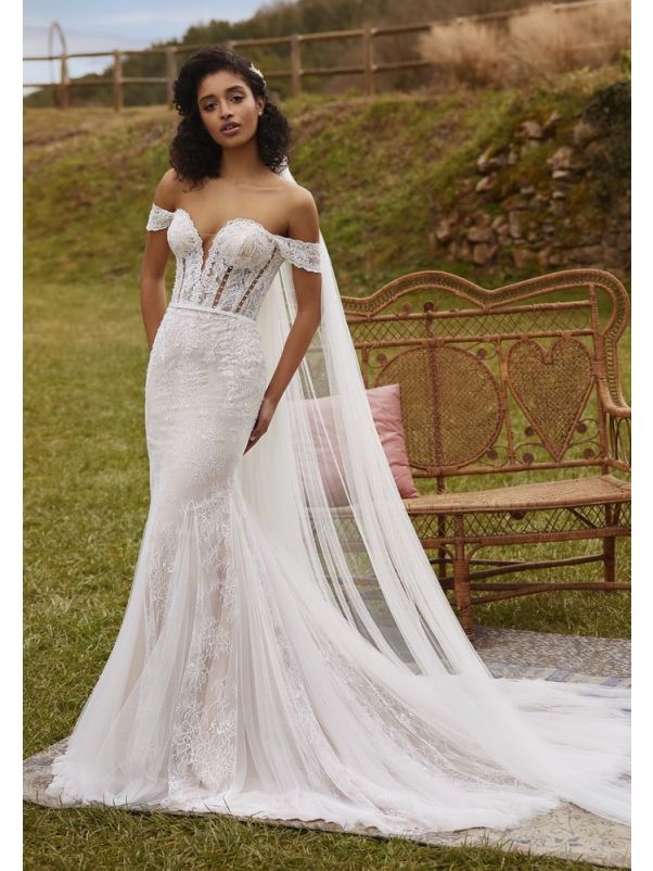 Embroidered Mermaid Wedding Dress
